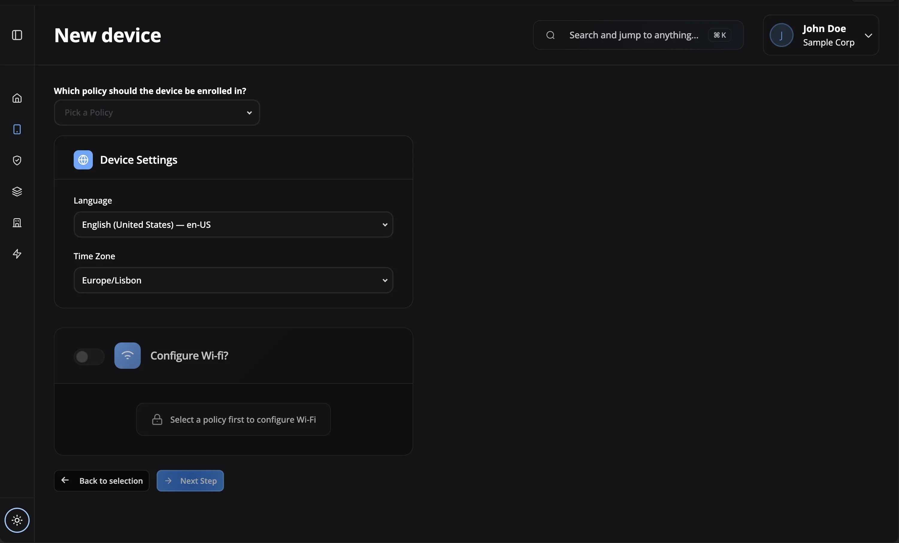 Set Up Configuration