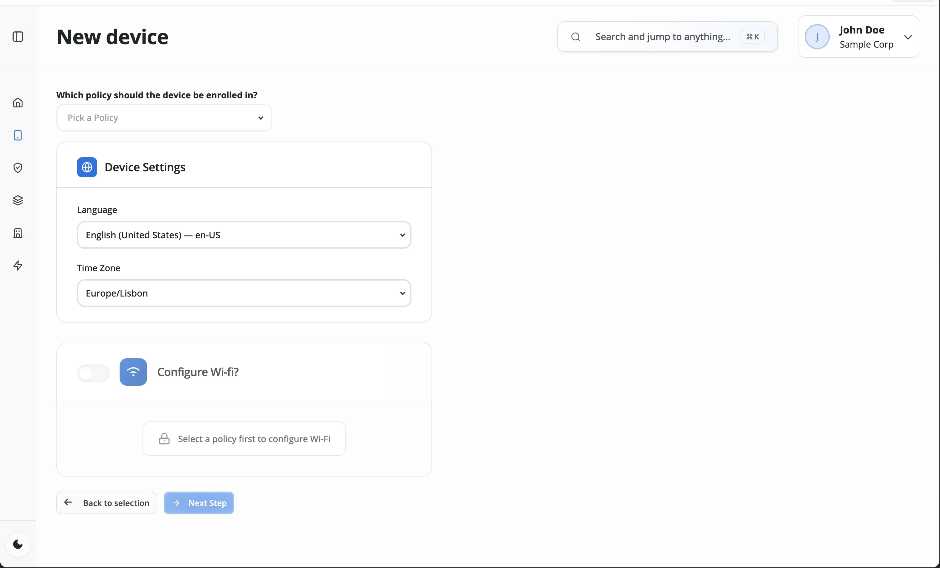 Set Up Configuration