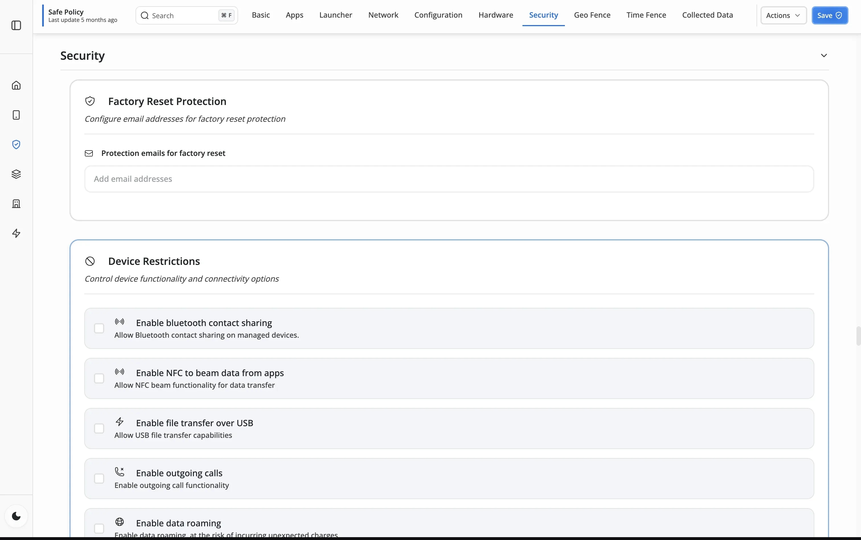 Set Rules & Restrictions